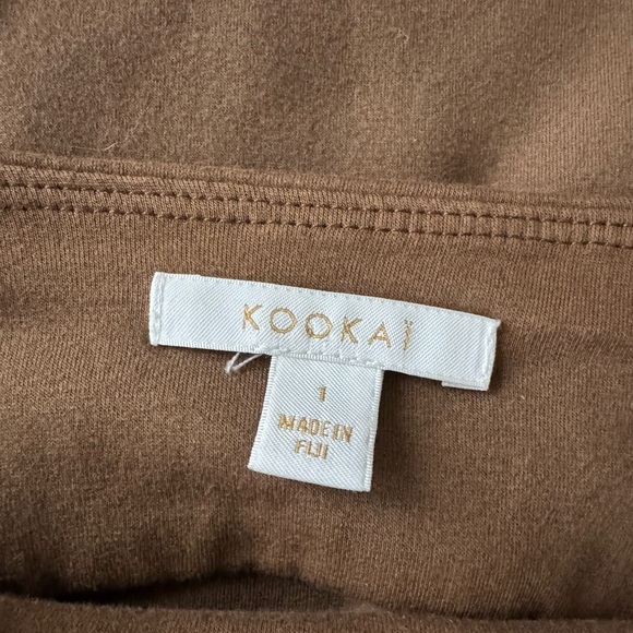 Kookai Chocolate Brown Strapless Bodycon Dress Size 1 - Picture 3 of 3